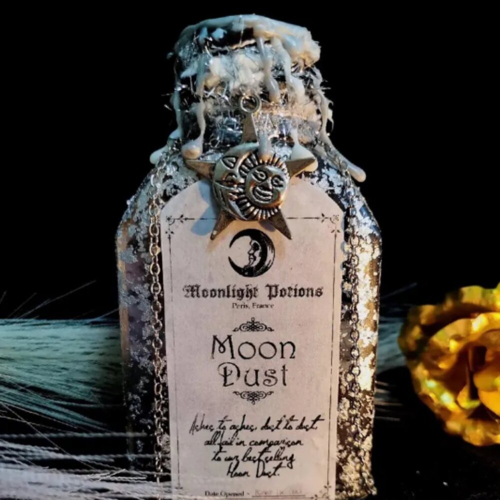 Moon dust Water Magic Potions Bottle Halloween Decoration bookshelf Ornament - Picture 1 of 4